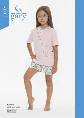 GIRL'S PAJAMAS S/M R25050 Tellini S.r.l. Wholesale Clothing